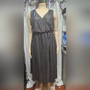 KIYONNA Elegant Black Striped Dress